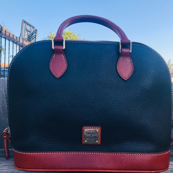 Dooney & Bourke Handbags - Dooney & Bourke Pebble Leather Zip Zip Satchel